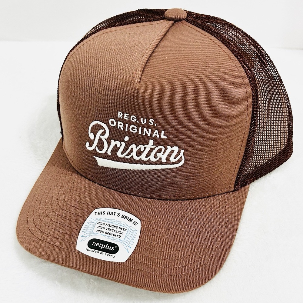 Brixton Postal A-Frame Trucker Hat Cap Snapback Adjustable Purple Outdoors